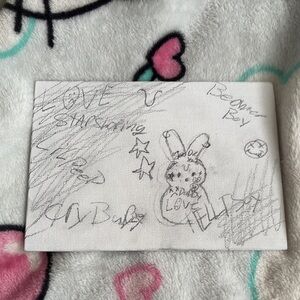 Hand-Drawn Love and Bunny Art